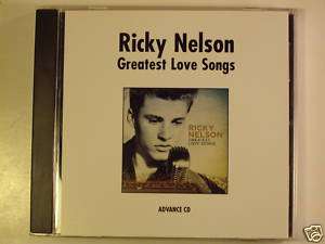 ricky nelson CD greatest love songs  promo capitol 2007  