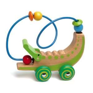    Happy Crocodile Bead Frame Play Toy on Wheels Toys & Games