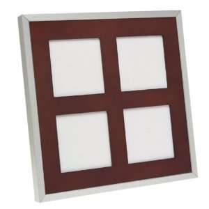   Opening Frame With Wood Mat 3 X 3, Aluminum/Cherry