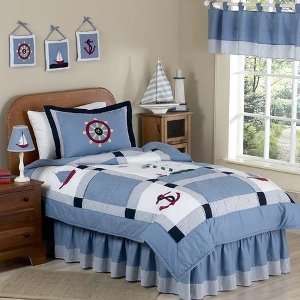   Come Sail Away Nautical Childrens Bedding   3pc Full / Queen Set: Home