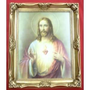   Heart of Jesus (114 111) Framed Print (10 x 12): Kitchen & Dining