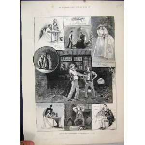  1889 Middleman Shaftesbury Theatre Acting Women Sketch 