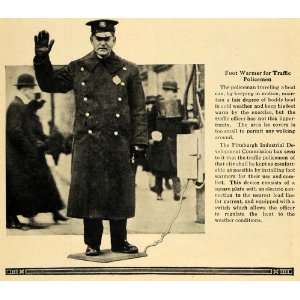  1918 Print Police Officer Traffic Guard Foot Warmer Pad 