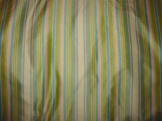 Striped Satin Silk Fabric ~ Robin Masters ~ Lime Green  
