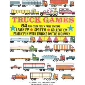  Truck Games: 54 Full Color Peel n Press Stickers 