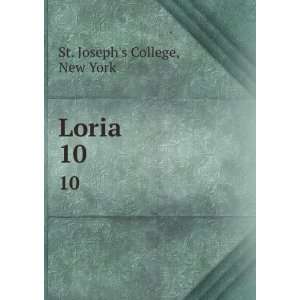  Loria. 10 New York St. Josephs College Books