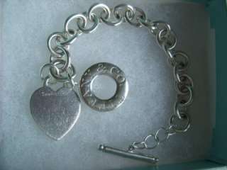   & Co. Sterling Heart Tag Toggle Bracelet 7 1/2 With Box  