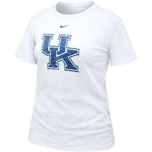 Nike Kentucky Wildcats Ladies White Frackle Blended T shirt:  