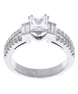 14k White Gold 1ct TDW Diamond Engagement Ring  Overstock