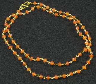 Vermeil Gold over .925 Sterling Silver Petite Faceted Carnelian 