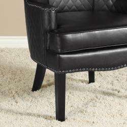 Roma Quilted Bonded Leather Arm Chair  