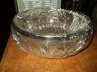 vintage leonard of italy crystal bowl silverplate rim