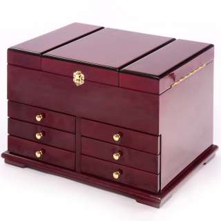 Large Cherry Wood Jewelry Box  Overstock