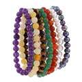 Maddy Emerson Genuine Gemstones Stretch Bracelets (Set of 7)