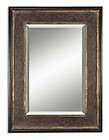 Antique Wall Mirror Wood Frame & Backing 21x30 Old Vtg
