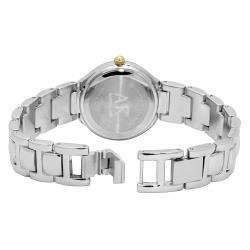 Anne Klein Round Dial Silvertone Metal Bracelet Watch w/ Goldtone 