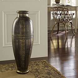 Antique Gold Floor Urn Vase (Indonesia)  