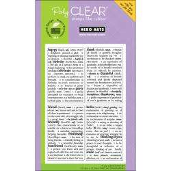 Hero Arts 4x6 inch Dictionary Greeting Clear Stamps Sheet 