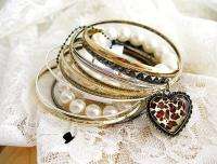 Heart Multi Layers Bracelet Antique Gold Silver Bangles  