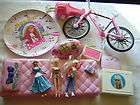 12 BARBIE DOLL ACCESSORIES, (BED, PLATE, MIXER ETC) toy toys