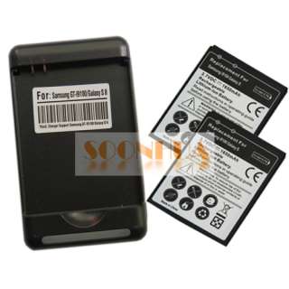 2x OEM Battery + Charger For Samsung Galaxy S2 II i9100  