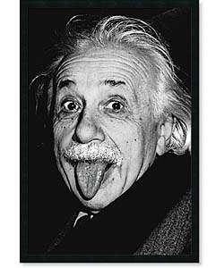 Albert Einstein   Funny Face Framed PosterZ  