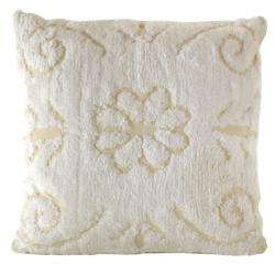 Jessica Chenille White/ Linen Toss Pillow  Overstock
