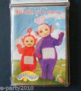 TELETUBBIES Birthday Party Supplies ~ (8) INVITATIONS 048419124009 