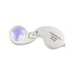 White LED 40X Jeweler Loupe Magnifying Glass  Overstock