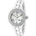 Lucien Piccard Womens Celano White Ceramic Stainless Steel Watch 