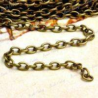 wholesale fashion DIY hot 4m Curb Chain Iron Antique brass Unfinished 