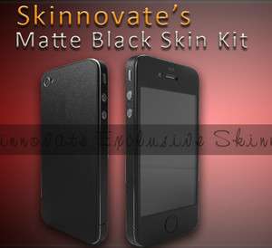 iPhone 4 3M Di Noc Matte Black Full Body Skin Sticker  