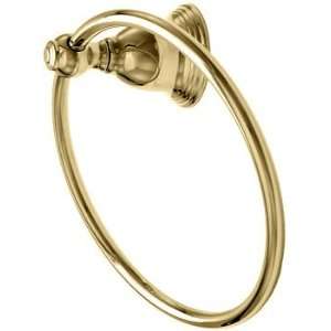   Polished Brass Towel Ring/Holder/Hanger w/Belled Mount