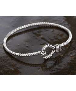   Silver Twisted Cable Love Knot Bracelet (Mexico)  
