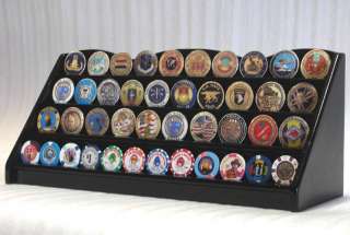 Row Military Challenge Casino Coin Display Rack stand  