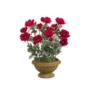 15.5 Inch Artificial Anemone Plant In Urn