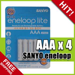   eneloop lite AAA x 4 NiMH Rechargeable Battery for Camera DSLR SLR