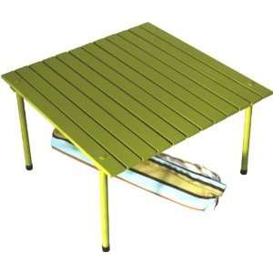 Portable ROLL UP TABLE Green Wood Aluminum Tailgate NEW  