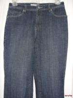 BFS03~CHICOS PLATINUM Blue Stretch QUARTZ Jeans Size 1 Short  