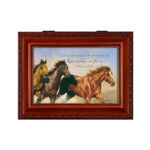  Cottage Garden Horses And Scripture Music Box Plays 