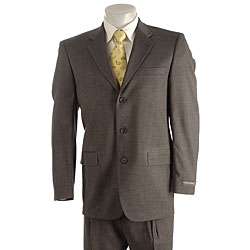 Perry Ellis Portfolio Mens Charcoal Wool Suit  Overstock
