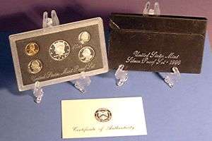 1996 S SILVER PROOF 5 COIN set with BOX AND COA  