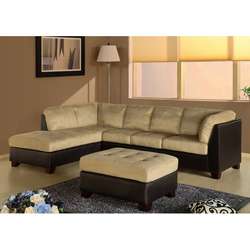 Charlotte Beige Sectional Sofa and Ottoman  