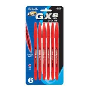  GX 8 Red Oil Gel Ink Pen (6/Pack): Office Products