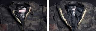 M65 ARMY FIELD JACKET & QUILTED LINER BLACK CAMO  