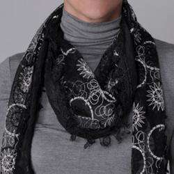 Journee Collection Womens Circular Pattern Mesh Scarf  Overstock