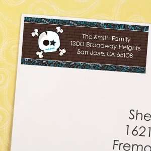   Skull   30 Personalized Birthday Party Return Address Labels: Office