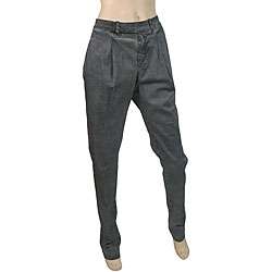 Fornarina Womens Metallic Grey High waist Pants  Overstock