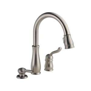 Delta Leland Pull Down Kitchen Faucet Finish/Accessory Stainless/Soap 