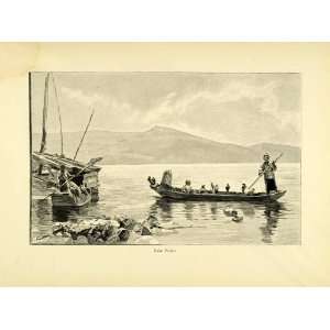   Boat G Vuillier Cormorant Fishing   Original Engraving: Home & Kitchen